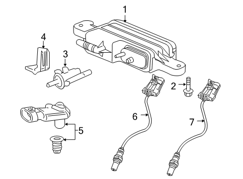 2008 Pontiac G8 Emission Components Diagram 2 - Thumbnail