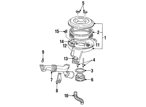 1993 Cadillac Fleetwood Heat Tube Diagram for 14047085