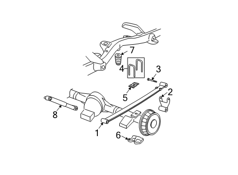 1996 Chevy P30 Rear Suspension Components Diagram