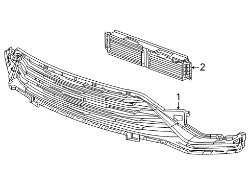 2024 Buick Envista Grille & Components Diagram 2 - Thumbnail