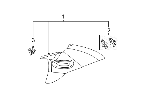 2003 Buick Park Avenue Headliner Trim, Gray, Driver Side Diagram for 25746297