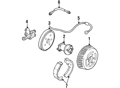 1998 Buick LeSabre Brake Components Diagram 2 - Thumbnail
