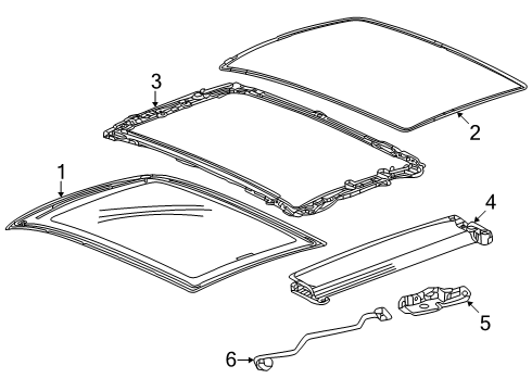 2025 Cadillac OPTIQ Sunroof Diagram