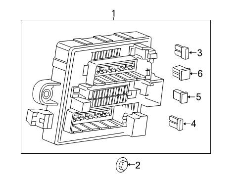 2022 Chevy Traverse Fuse & Relay Box Diagram for 84604297
