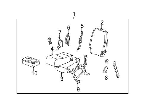 2007 Chevy Silverado 1500 Classic Front Seat Components Diagram 9 - Thumbnail