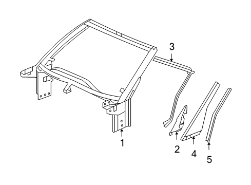2011 Chevy Corvette Windshield Header & Components Diagram 2 - Thumbnail