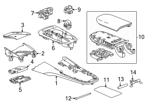 2025 Chevy Trax Center Console Diagram 2 - Thumbnail