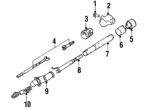1987 Pontiac 6000 Intermed Shaft Seal Diagram for 10112089