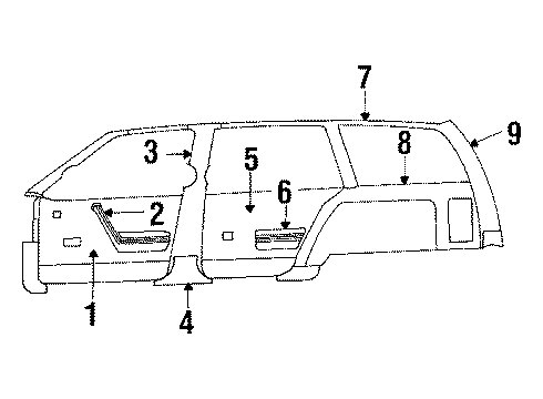 1984 Buick Skyhawk Interior Trim Diagram 3 - Thumbnail