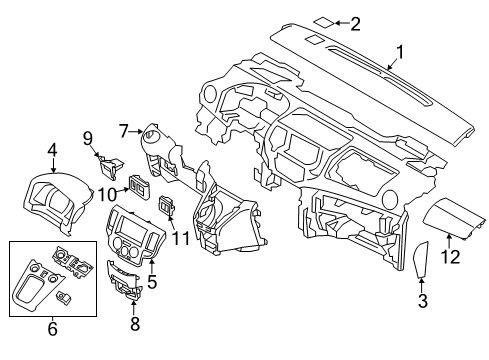 2015 Chevy City Express Instrument Panel Components Diagram 2 - Thumbnail