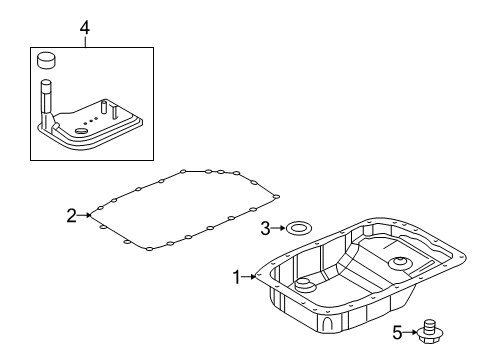 2009 Pontiac G8 Transmission Pan Diagram for 24043625