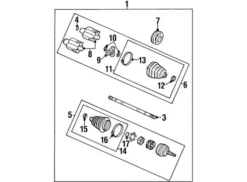 2003 Oldsmobile Aurora Outer Boot Clamp, Front Diagram for 7848882