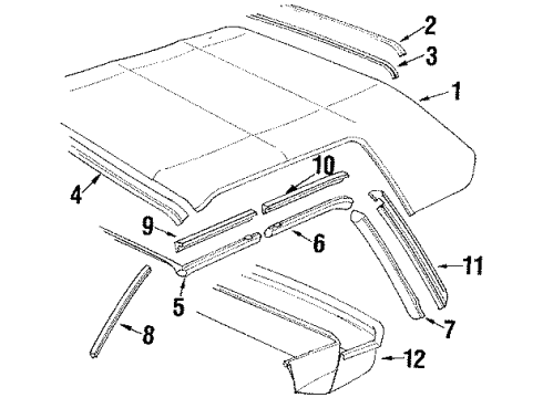 1989 Pontiac Sunbird Folding Top Diagram 2 - Thumbnail