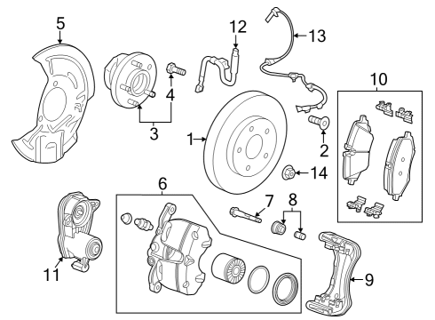 2024 Buick Encore GX Rotor, Front And Rear Wheel Brake Diagram for 13552823