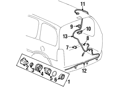 2003 Oldsmobile Silhouette Distance Sensor Diagram for 88891837