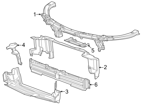 2025 Cadillac LYRIQ Radiator Support Diagram