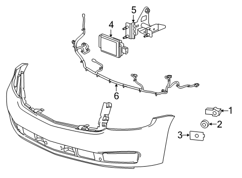 2016 GMC Yukon XL Bumper & Components - Front Diagram 2 - Thumbnail