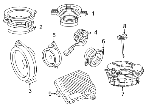 2024 GMC Acadia Sound System Diagram 2 - Thumbnail
