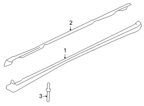 1999 Oldsmobile Bravada Exterior Trim - Pillars Diagram
