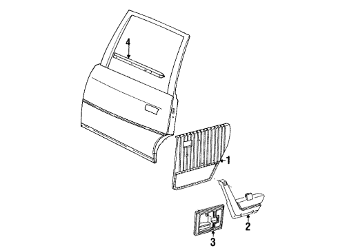 1989 Buick Century Interior Trim - Rear Door Diagram