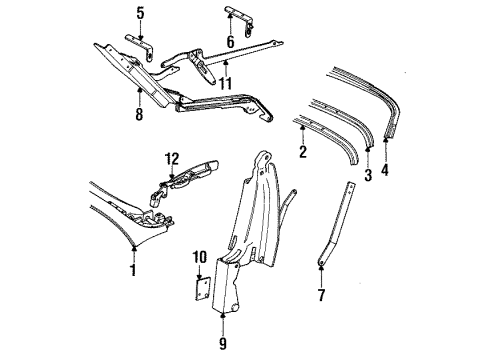 1989 Pontiac Sunbird Folding Top Diagram 3 - Thumbnail