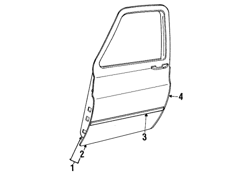 1991 Chevy V3500 Door & Components Diagram