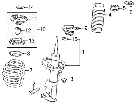 2012 Buick LaCrosse Struts & Components Diagram 2 - Thumbnail
