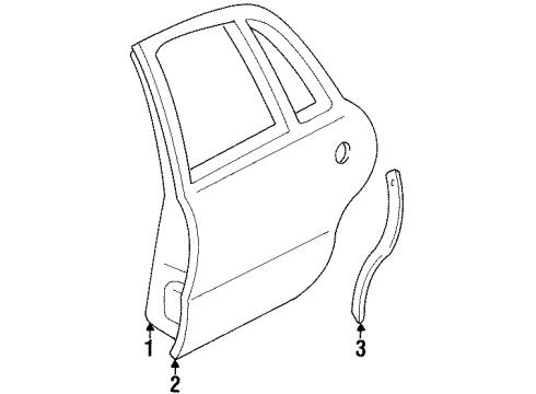 1998 Buick LeSabre Door & Components Diagram