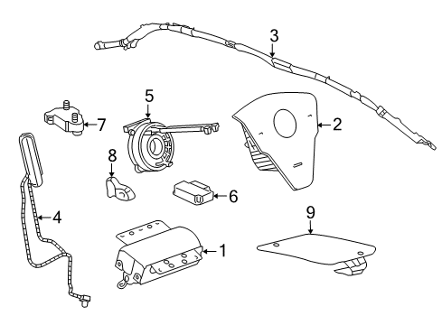 2012 Chevy Captiva Sport Air Bag Components Diagram
