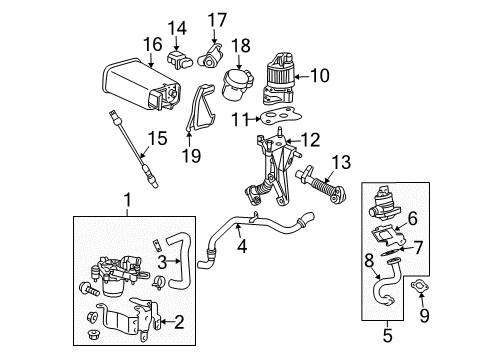 2007 Buick LaCrosse Valve, Fuel Tank Evaporator/Purge Control Diagram for 12592015