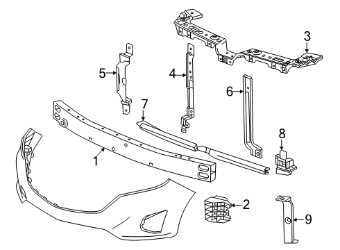 2025 Chevy Equinox Bumper & Components - Front Diagram 7 - Thumbnail