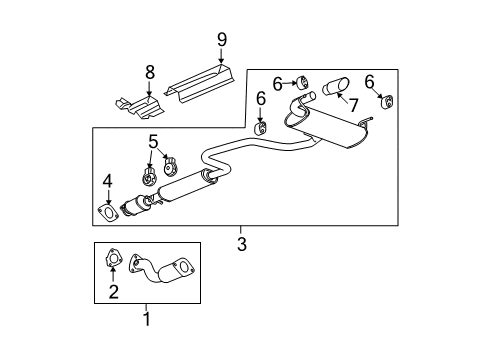 2009 Saturn Aura Manifold Gasket Diagram for 22626930