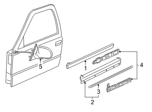 1994 Chevy S10 Outside Mirrors Diagram