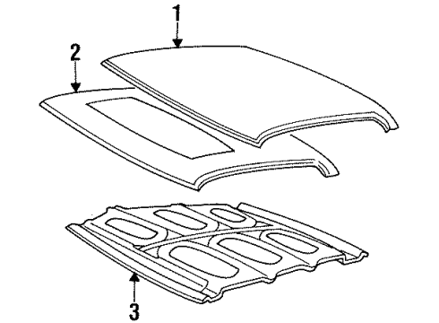 1999 Cadillac DeVille Roof & Components Diagram