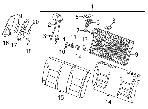 Frame, Rear Seat Back Diagram for 13514179