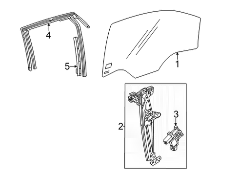 2022 Chevy Bolt EUV Glass - Door Diagram 2 - Thumbnail