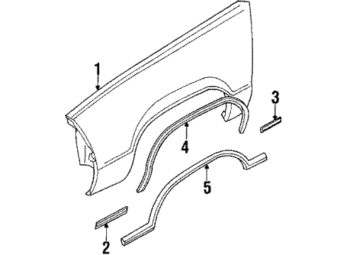 1987 Chevy El Camino Fender & Components Diagram