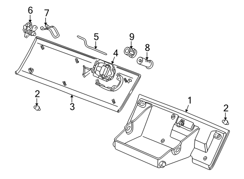 2007 Saturn Vue Glove Box Bolt Diagram for 11514537