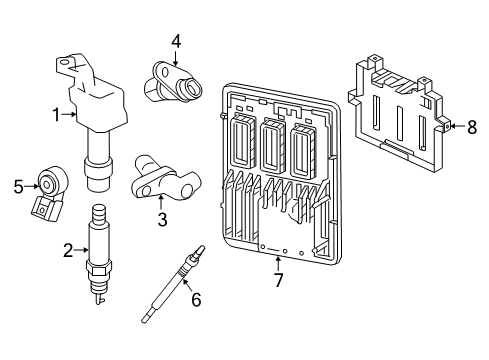 2023 GMC Terrain Mount Bracket Diagram for 84803092