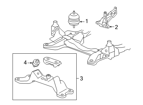2011 Cadillac CTS Engine & Trans Mounting Diagram 4 - Thumbnail