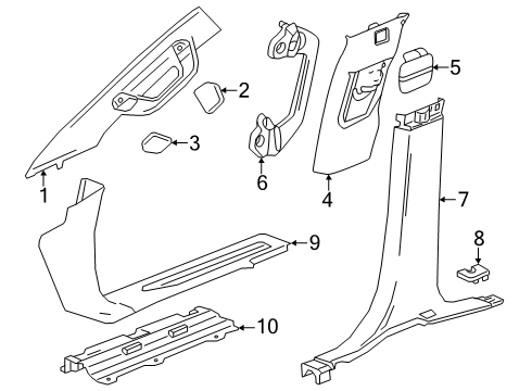 2025 GMC Sierra 1500 Interior Trim - Cab Diagram 4 - Thumbnail