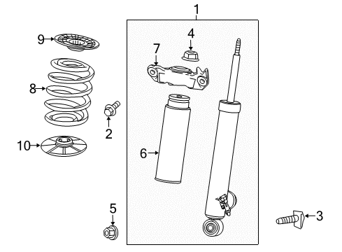 2014 Chevy Impala Shock Bolt Diagram for 11611099
