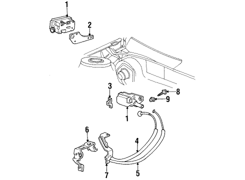 1996 Oldsmobile Achieva Throttle Cable Diagram for 22652190
