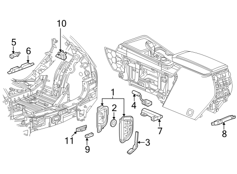 2024 Cadillac XT4 Transmitter Assembly-Remote Control Door Lock Diagram for 13560553