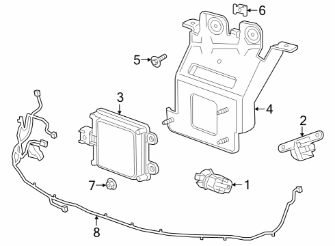 2024 Chevy Blazer Electrical Components - Front Bumper Diagram 2 - Thumbnail