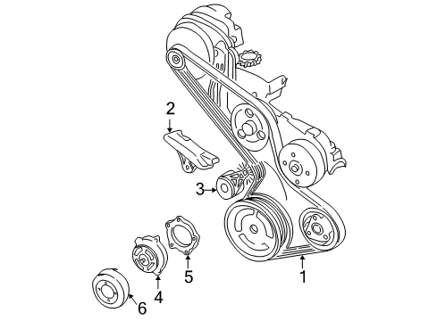 2002 Chevy Venture Serpentine Belt Diagram for 12576454
