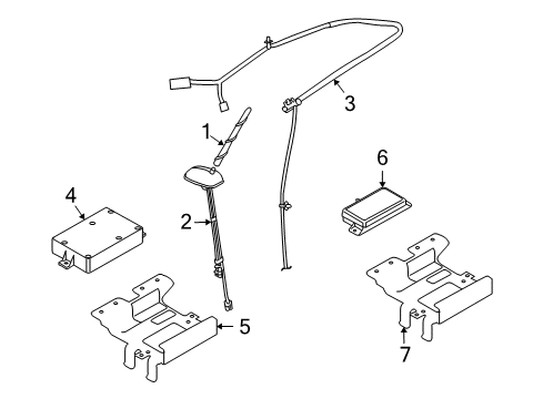 2009 Pontiac G3 Antenna Base Diagram for 96460482
