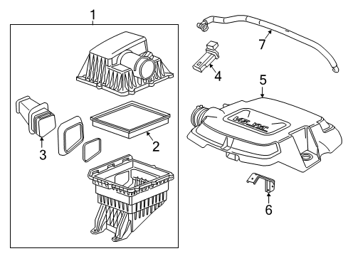 2015 Chevy Colorado Engine Cover Diagram for 84556718