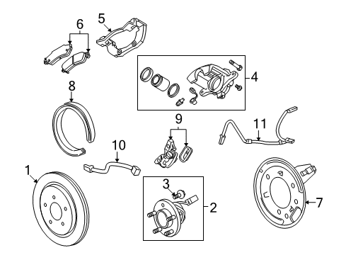 2012 Cadillac CTS Brake Components Diagram 8 - Thumbnail