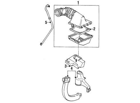 1993 Cadillac Allante Air Duct Diagram for 25099158